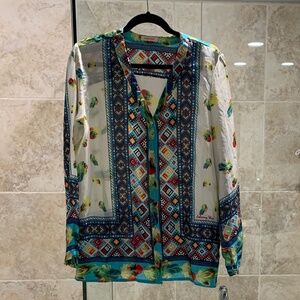 Brand New, Johnny Was never worn, size Large silk blouse